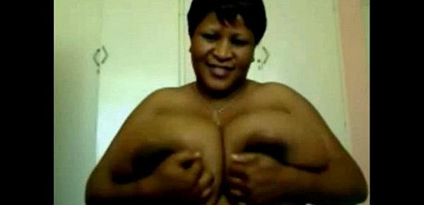  Black BBW Woman on Cam Enormous Boobs